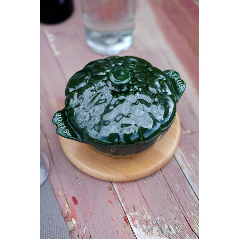 Staub Ceramic 16-oz Petite Artichoke Cocotte - Basil & Reviews